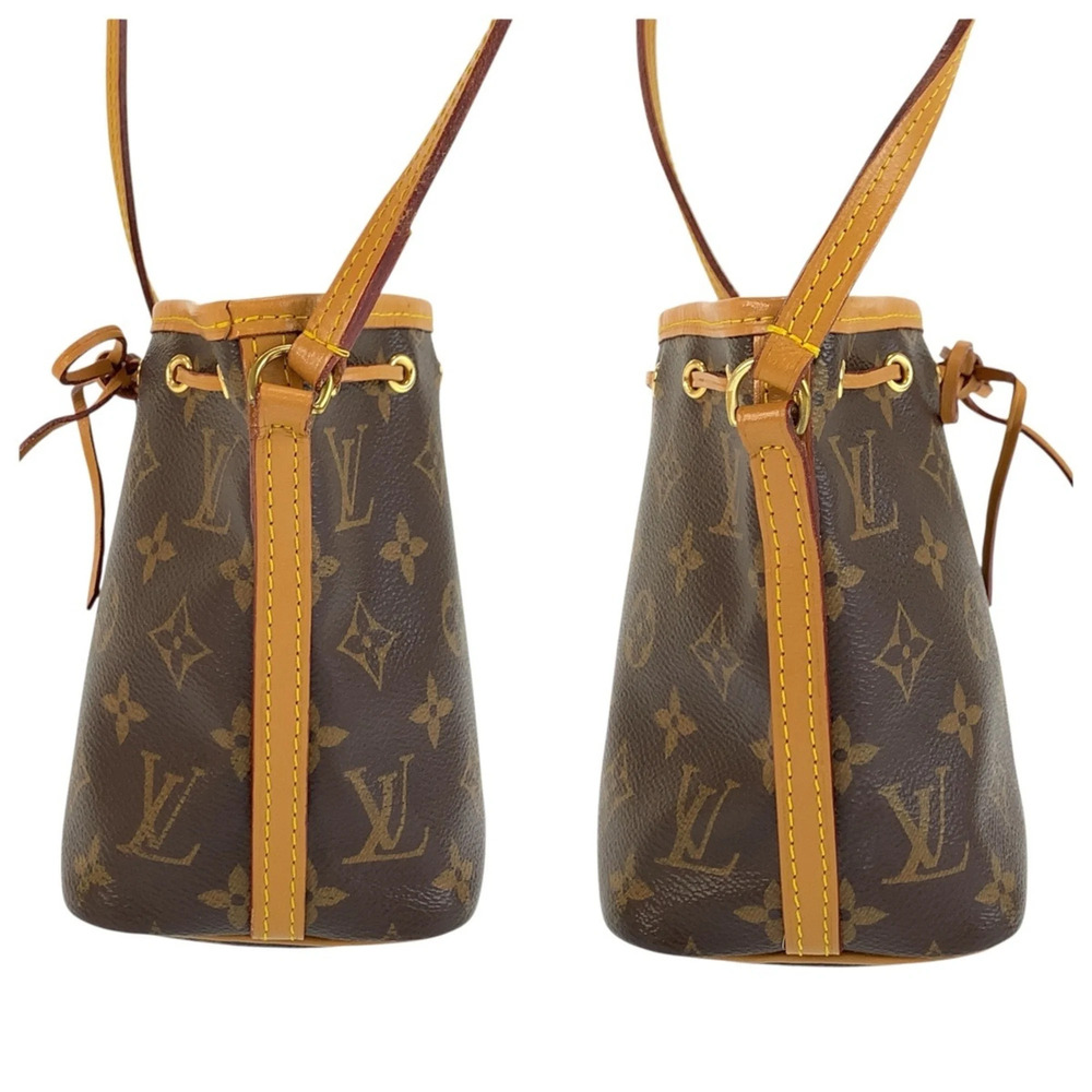 LOUIS VUITTON Louis Vuitton Monogram Nano Noe Brown Gold Hardware Leather Sho... - Picture 6 of 8